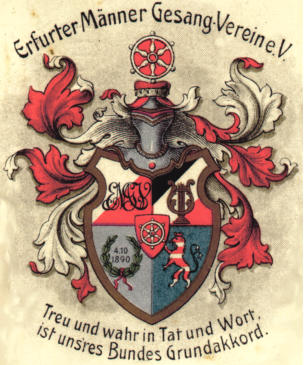 Historisches Wappen des Erfurter Männer Gesang-Verein e.V.